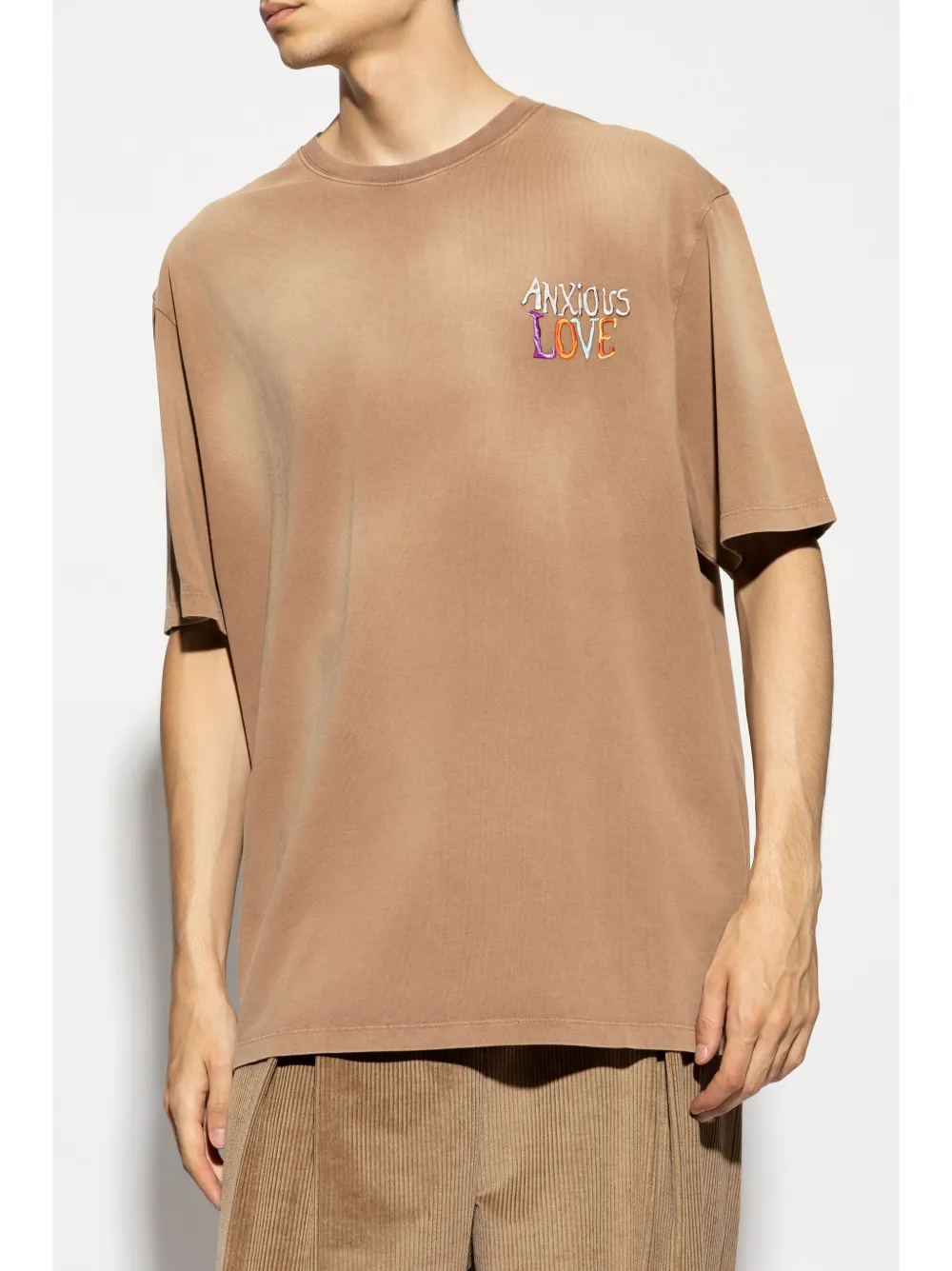 LOEWE T-shirt met borduurwerk Beige
