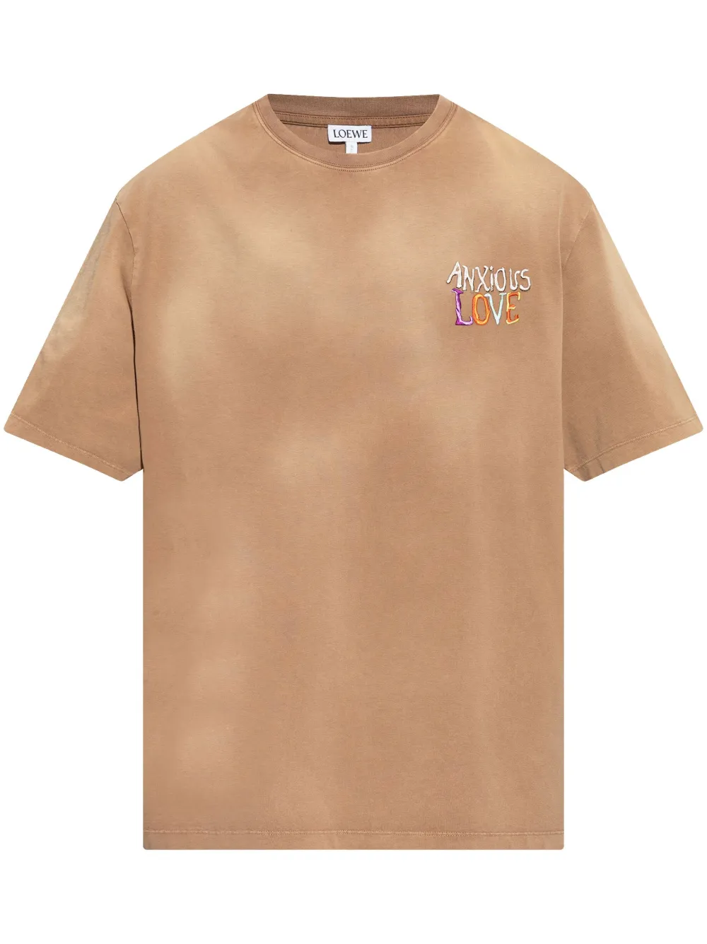 LOEWE T-shirt met borduurwerk Beige
