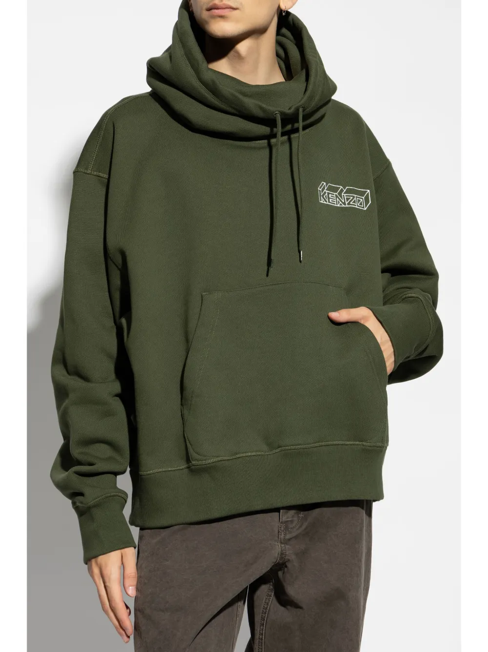 Kenzo logo-embroidered hoodie Men