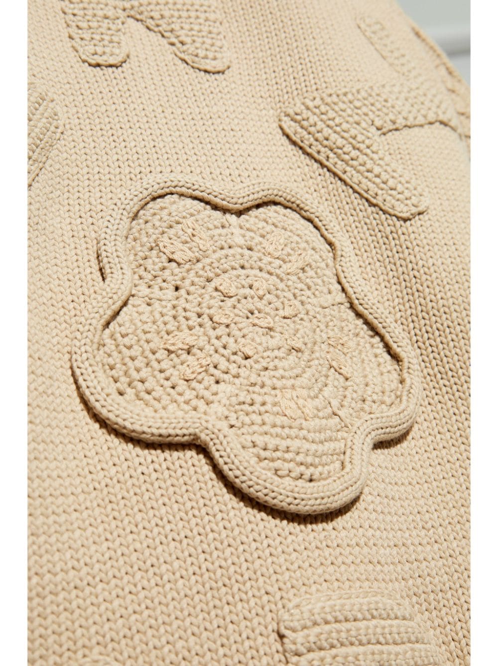 Shop Kenzo Boke Flower Appiqué Jumper In Neutrals