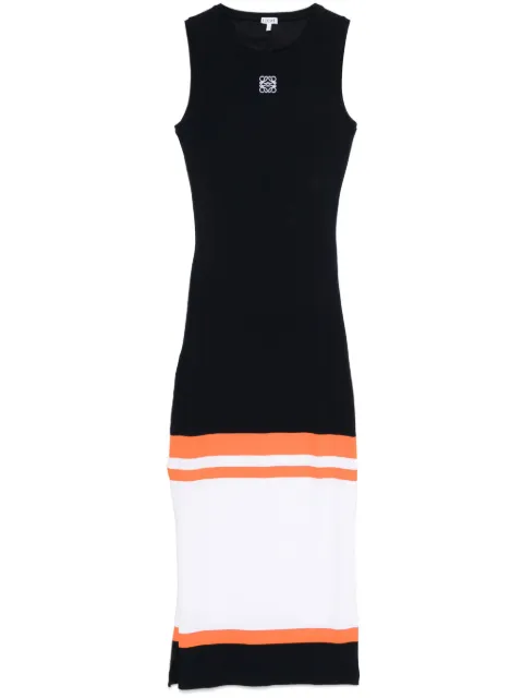 LOEWE logo-embroidered midi dress Women