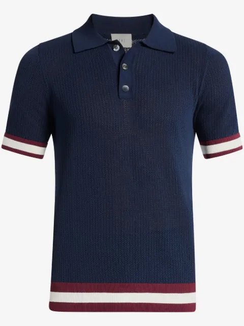CHÉ stripe-detailing polo shirt