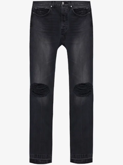 RHUDE jeans con efecto envejecido
