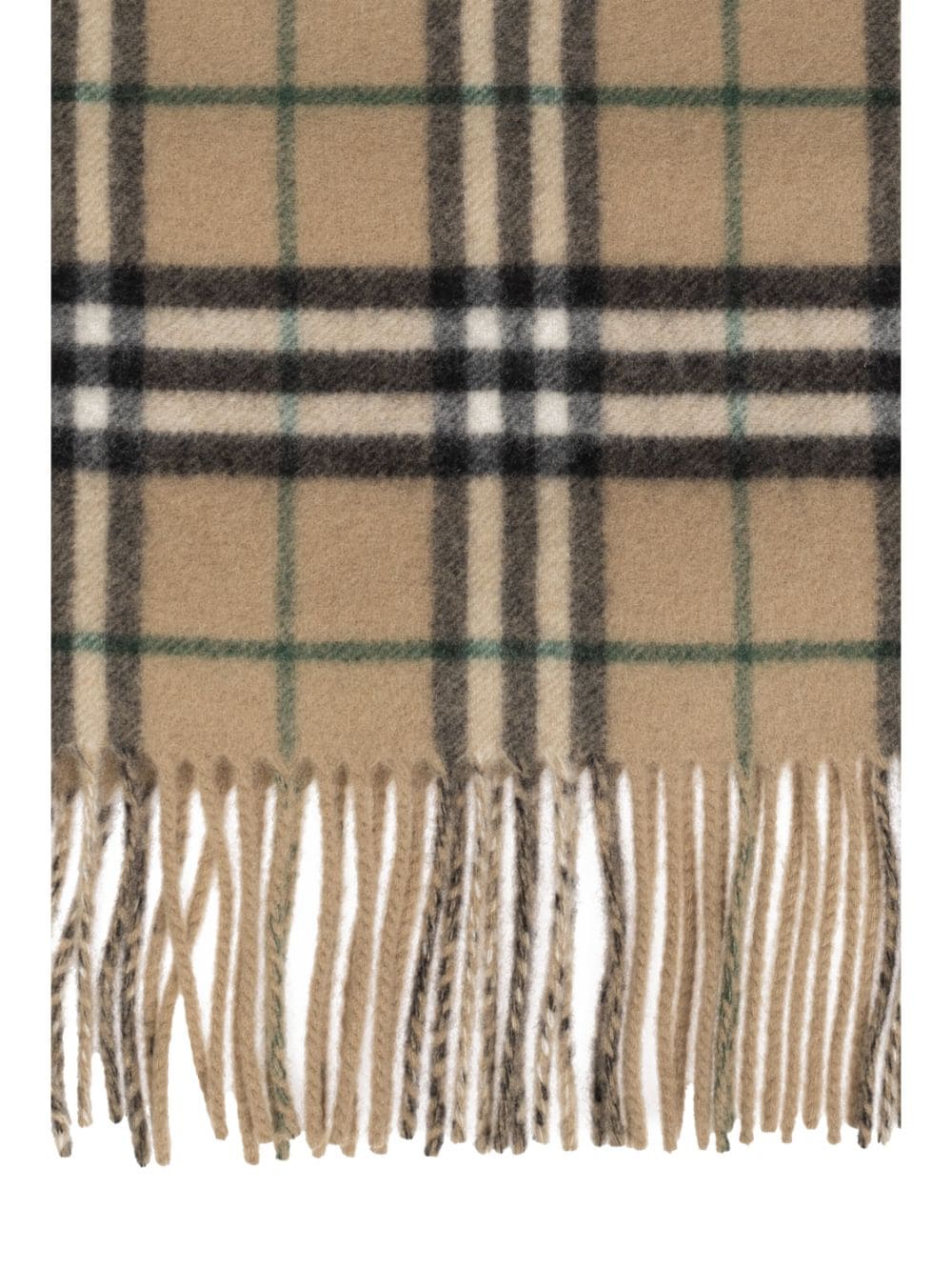 Shop Burberry Cashmere Scarf In Neutrals