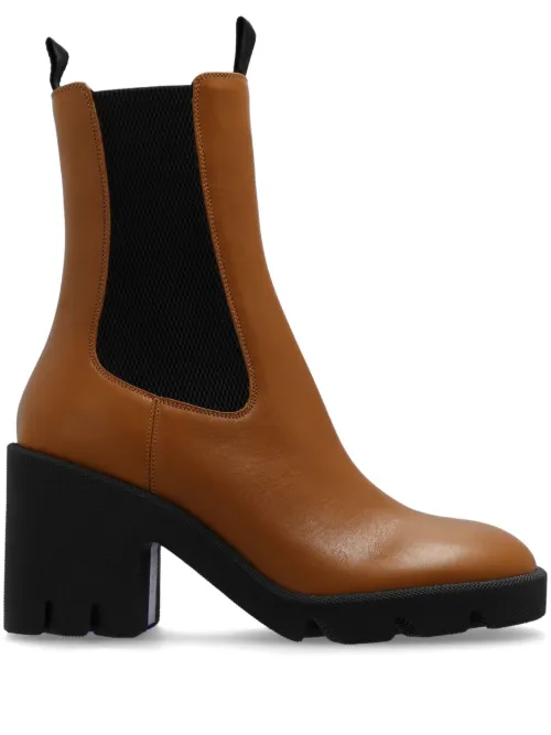 Burberry bottines en cuir - Marron - Burberry - Modalova