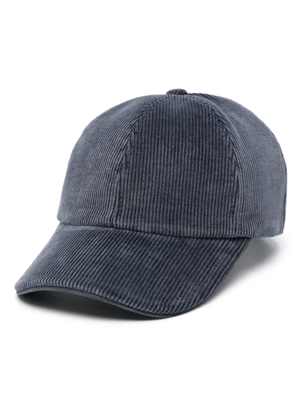 Eleventy Ribfluwelen pet Blauw
