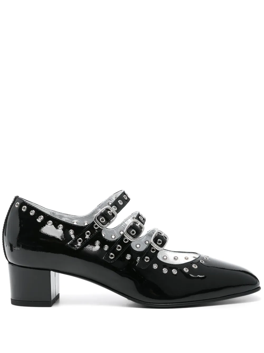 Carel Paris 40 mm pumps met eyelet-detail Zwart