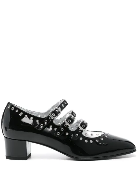 Carel Paris  zapatillas con detalle de ojales y tacón de 40mm