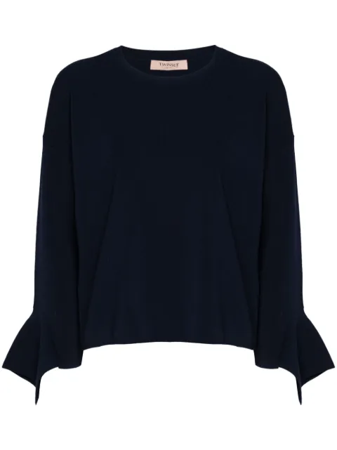 TWINSET ruffled crew-neck sweater