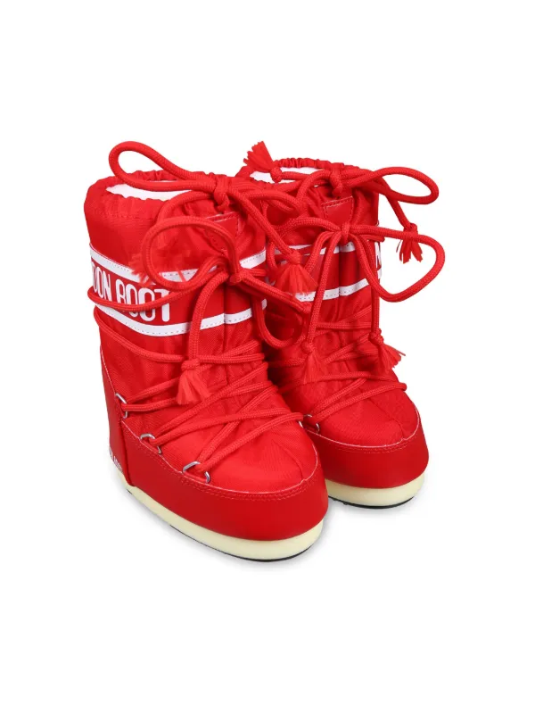 Moon Boot Kids Icon Mini Boots Red FARFETCH TR