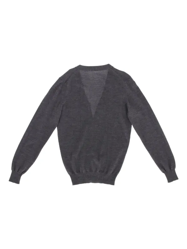 Miu Miu Pre-Owned 2010s Wool Cardigan | Grey | FARFETCH