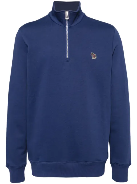PS Paul Smith zebra logo zip-neck sweatshirt