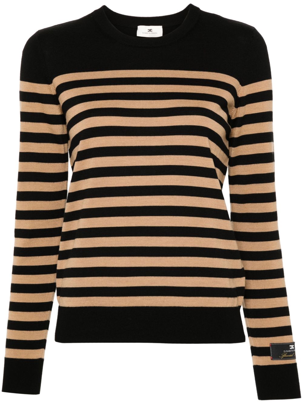 Elisabetta Franchi striped sweater – Black