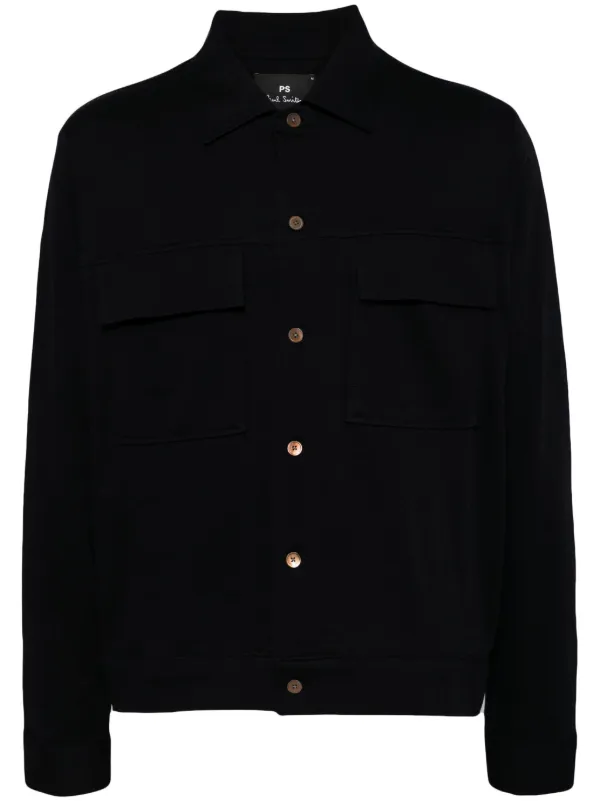 PS Paul Smith double-pocket Long Sleeves Shirt Black FARFETCH PH