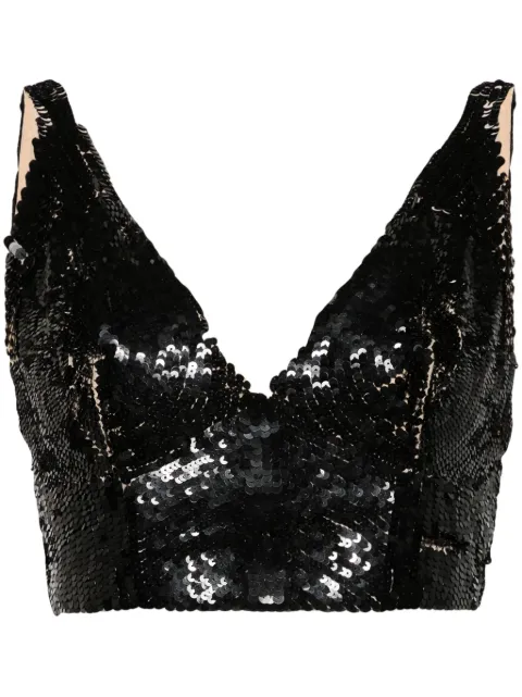 P.A.R.O.S.H. top corto con lentejuelas
