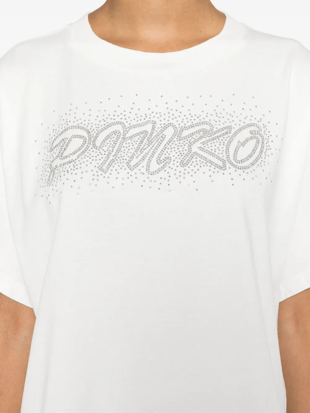 PINKO T-shirt met logo van studs Wit