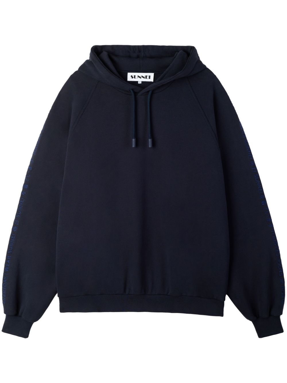 Sunnei embroidered hoodie - Blue