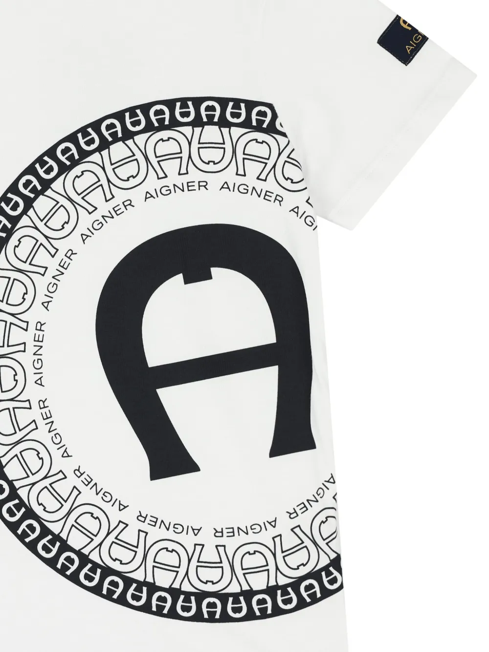 Aigner Kids T-shirt met print Wit