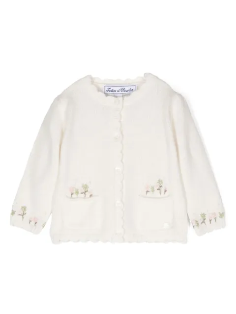 Tartine Et Chocolat Cardigan com bordado floral