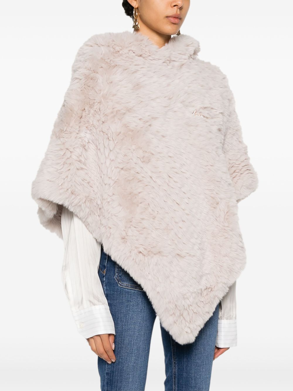 LIU •JO FAUX-FUR PONCHO 