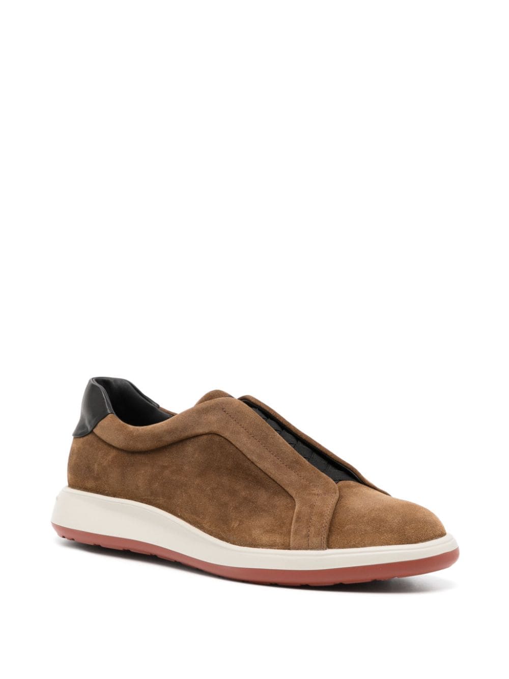 Fratelli Rossetti suede low top trainer Brown