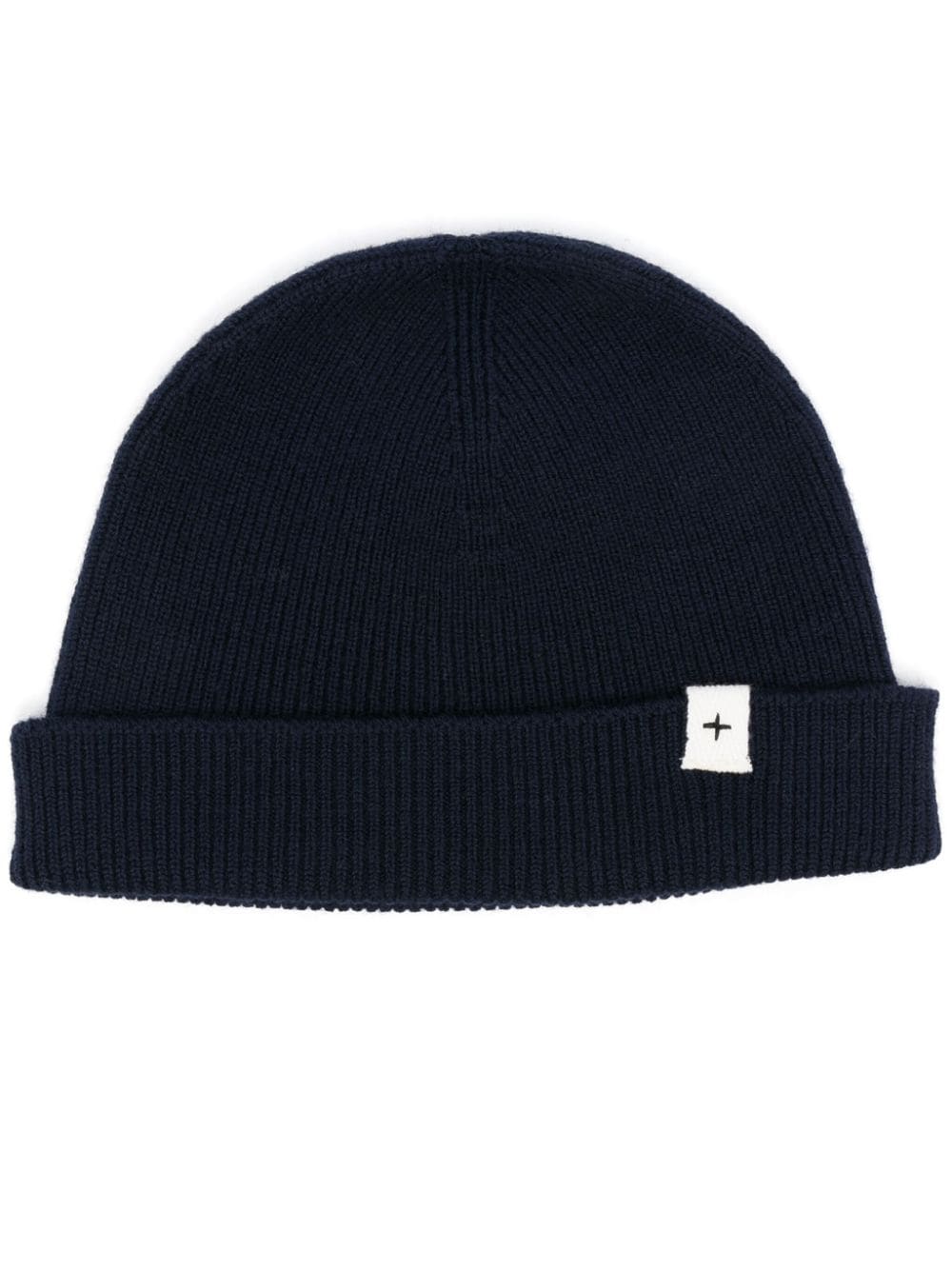 Shop Jil Sander Logo-patch Beanie In Blue