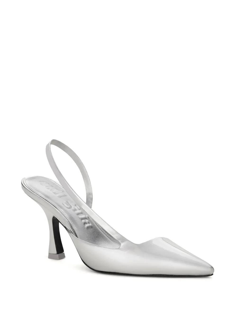 Cult Gaia 89mm Persia Slingback Pumps In Silver