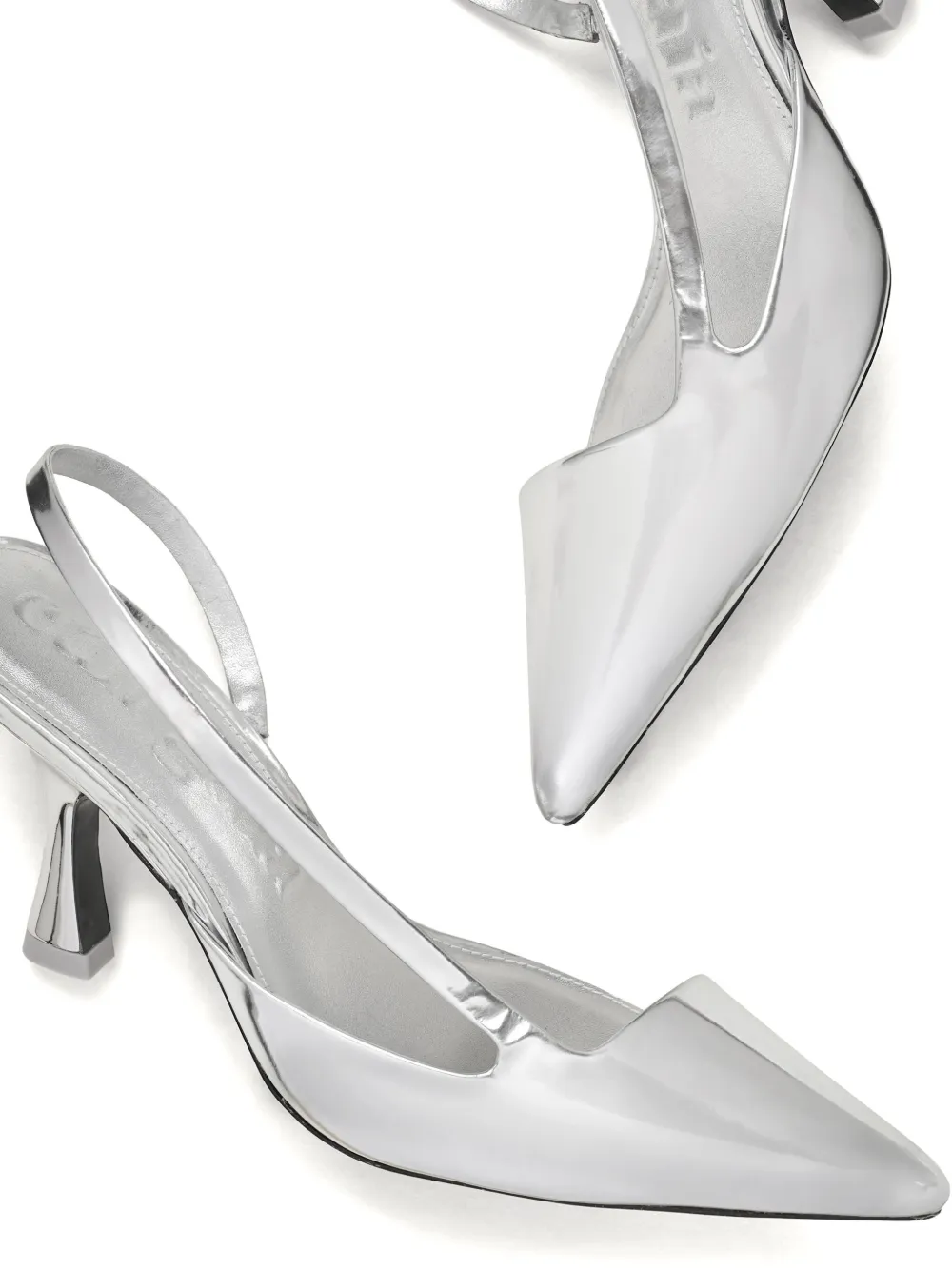 Cult Gaia 89mm Persia Slingback Pumps In Silver