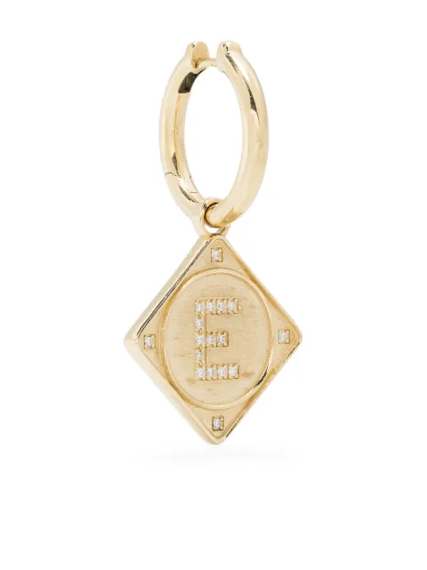 Lauren Rubinski arete Bruno en oro amarillo de 14kt con diamante
