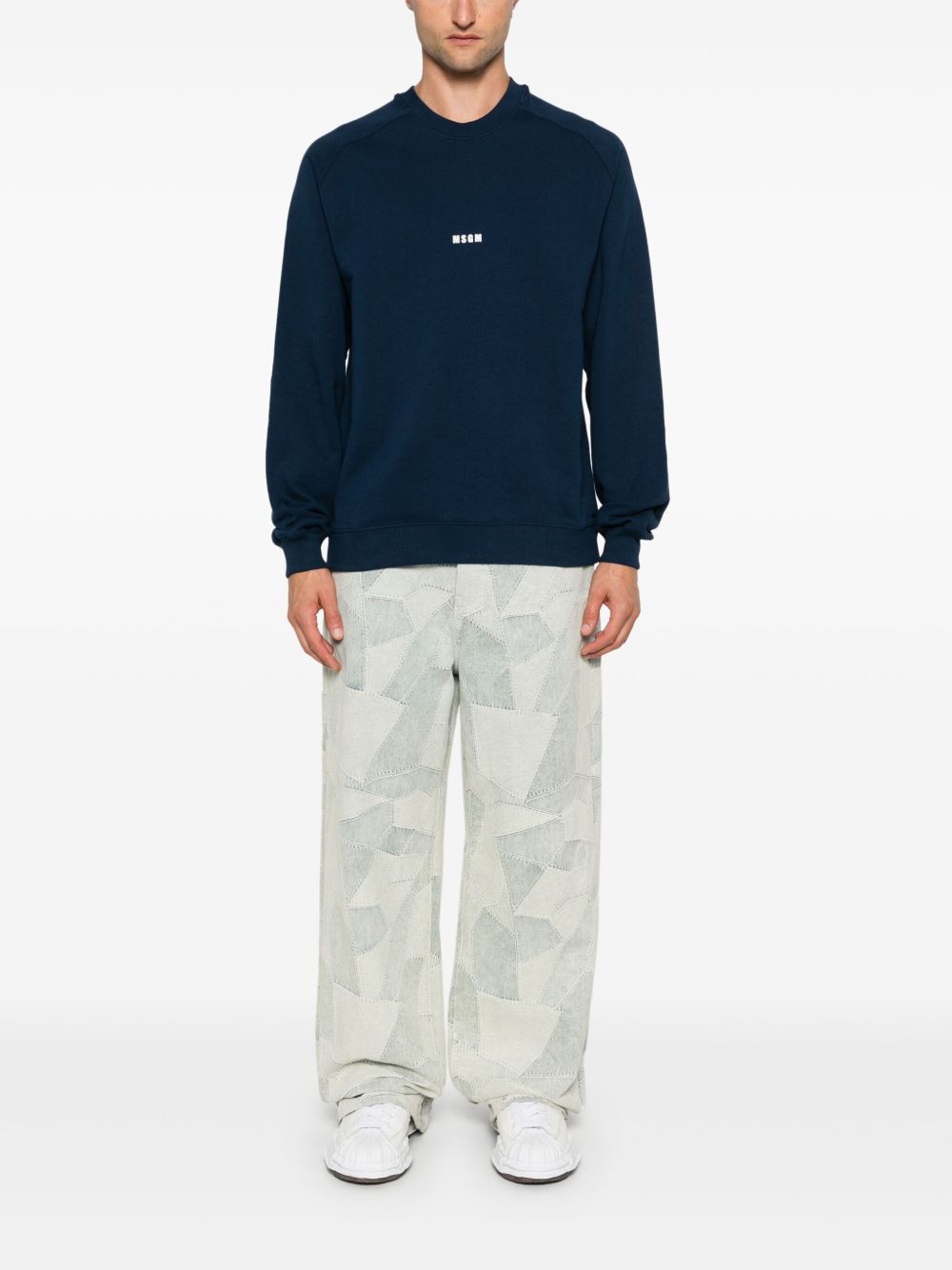 MSGM logo-print sweatshirt - Blue