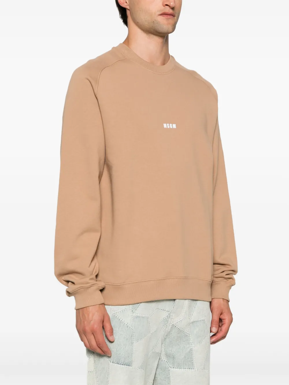 MSGM Sweater met logoprint Bruin