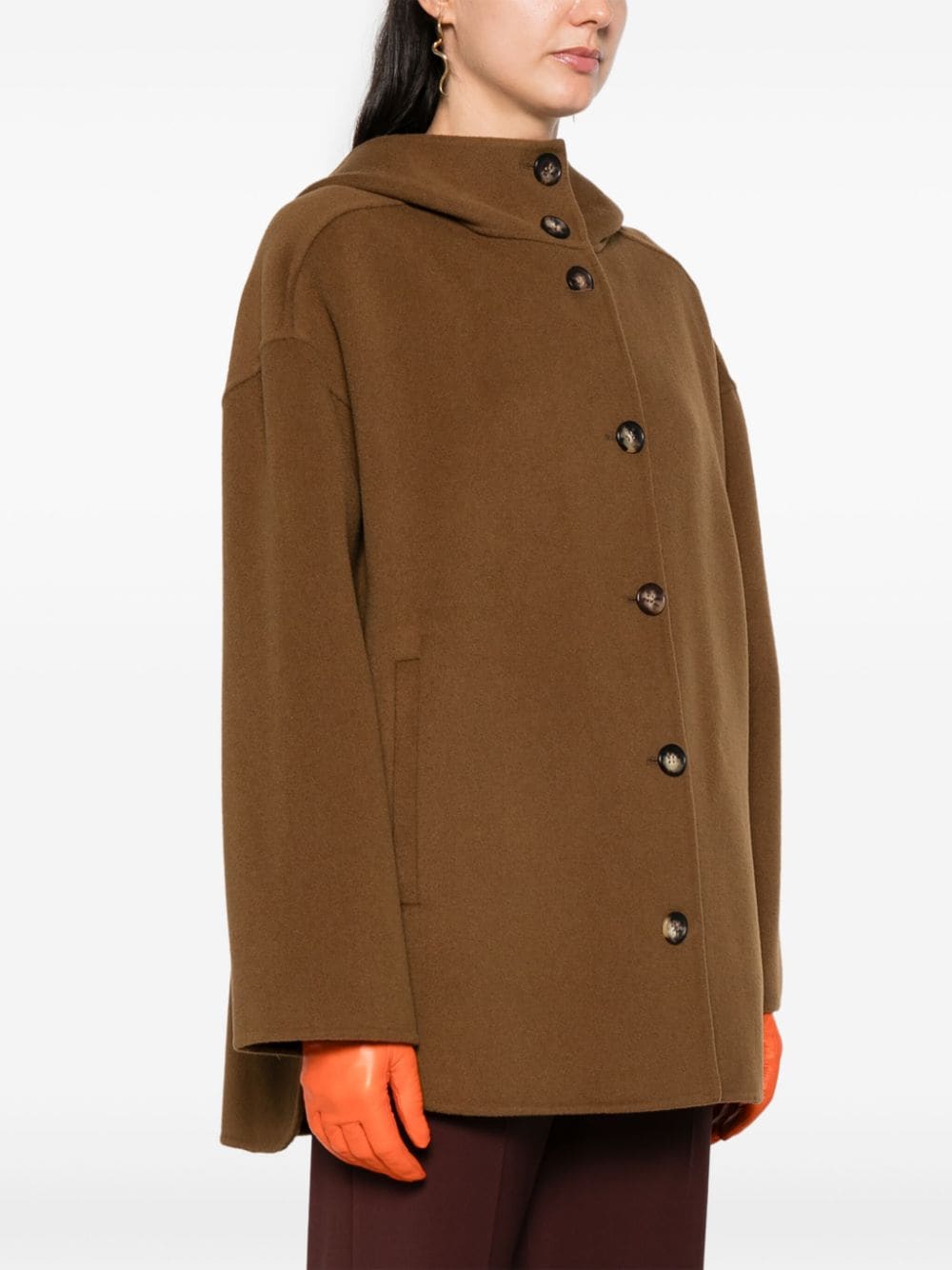 Shop Philosophy Di Lorenzo Serafini Wool Coat In Brown