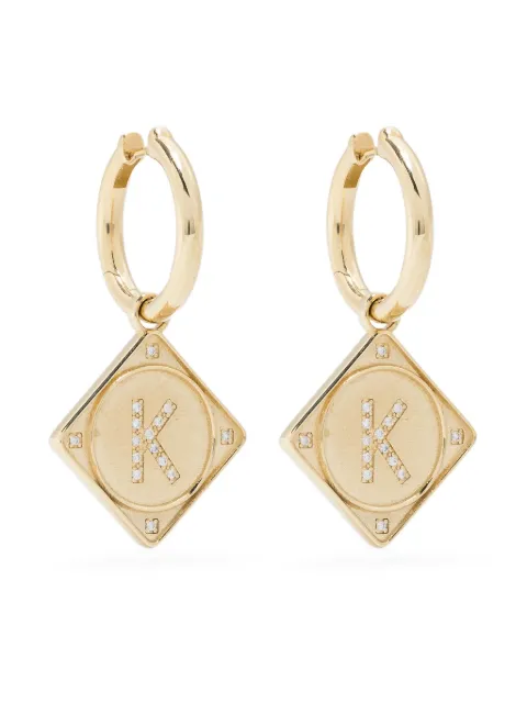Lauren Rubinski arete Bruno en oro amarillo de 14kt con diamante