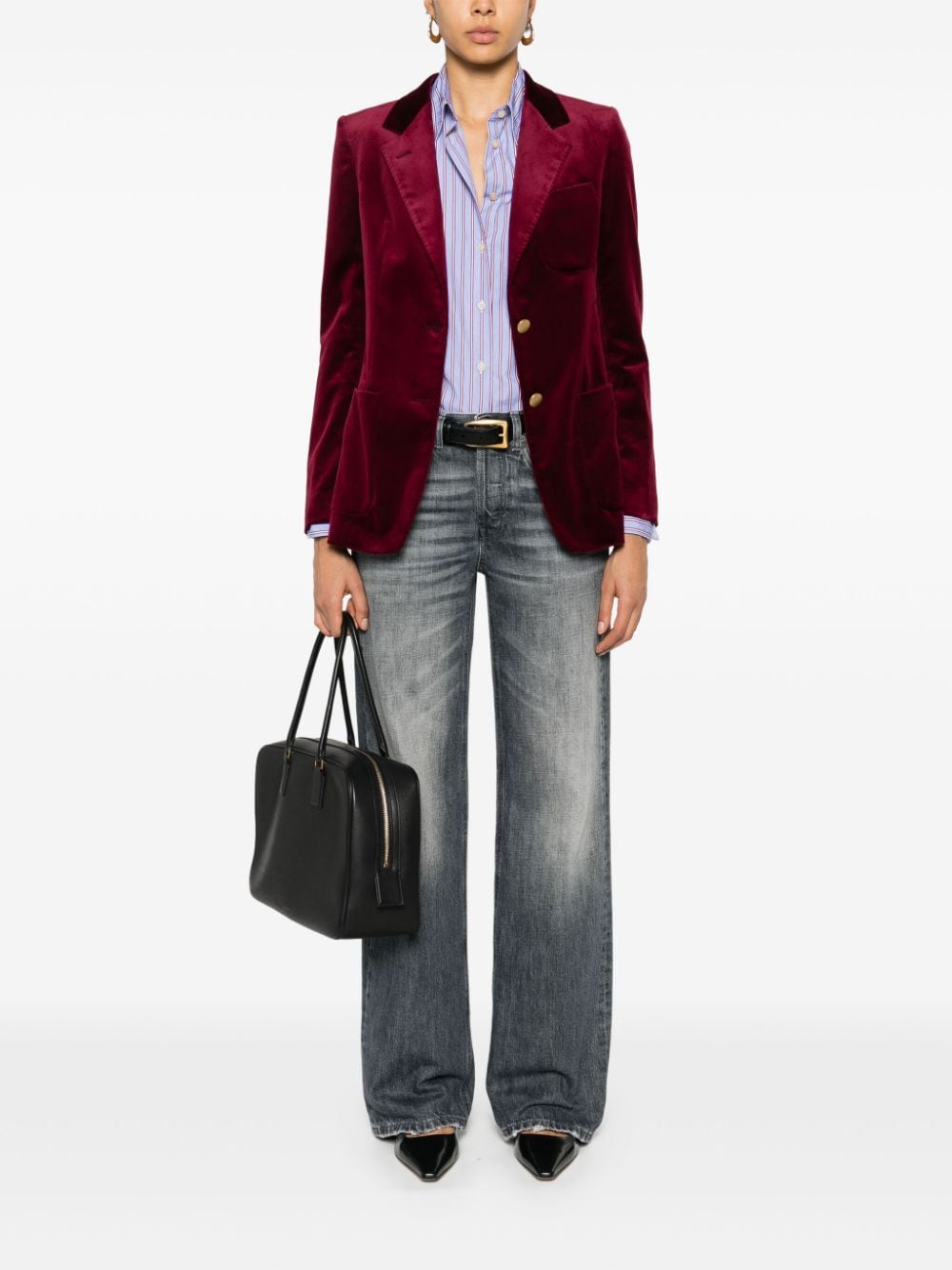 Tagliatore Fluwelen blazer - Rood