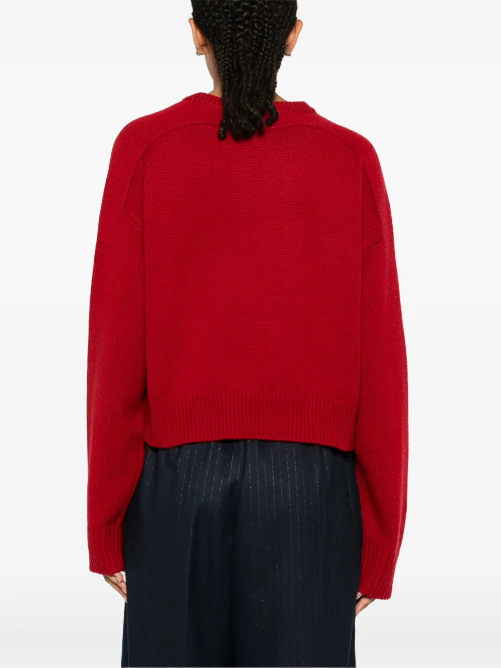 LouLou de Saison Trui met geborduurd logo Rood