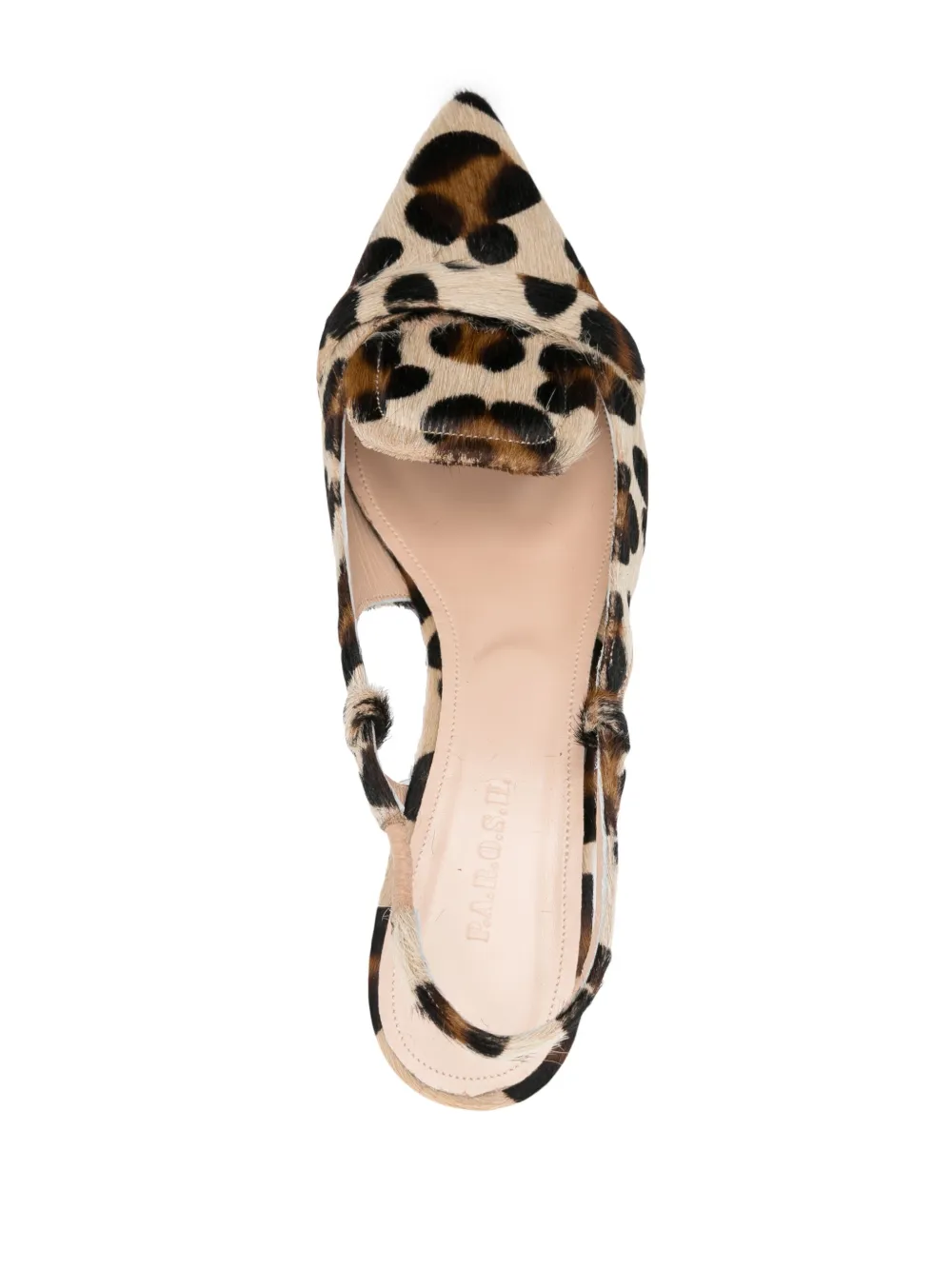 P.A.R.O.S.H. 70 mm slingback pumps met luipaardprint Beige