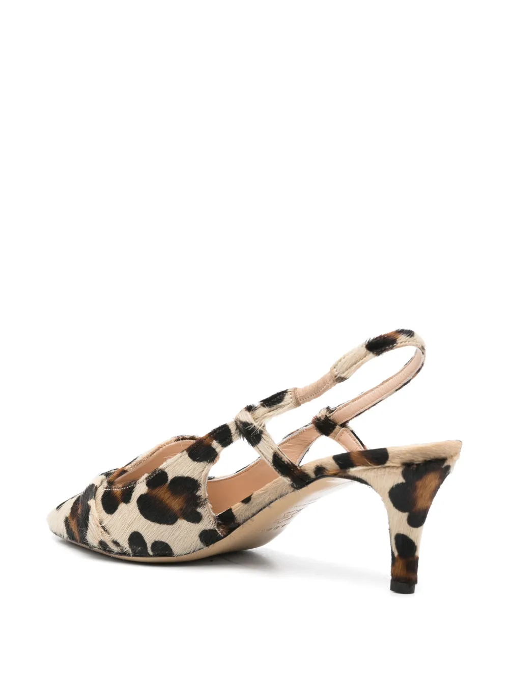P.A.R.O.S.H. 70 mm slingback pumps met luipaardprint Beige
