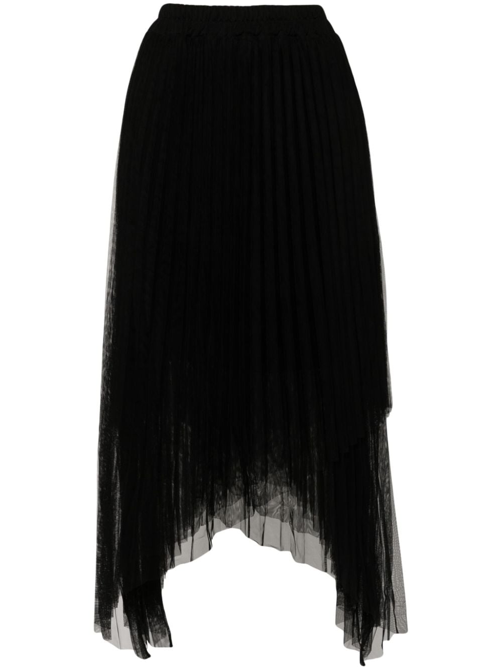 Shop Kaos Plissé Midi Skirt In Black