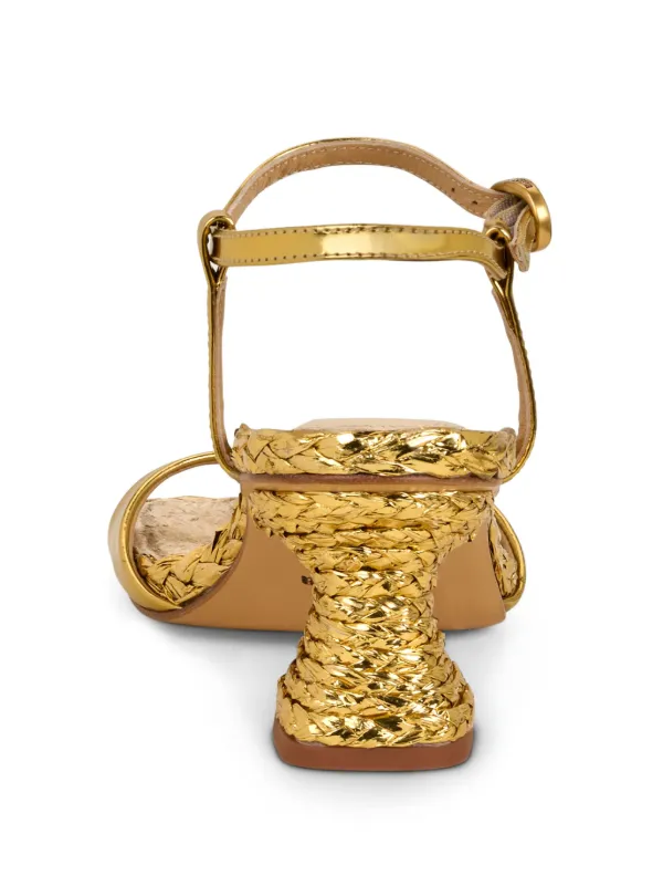 Cult Gaia 64mm Javiera Sandals | Gold | FARFETCH