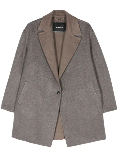 Kiton cashmere coat D54616DK0554E01003 - 0