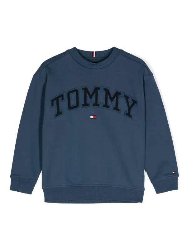 Tommy Hilfiger Junior logo-embroidered Sweatshirt Blue FARFETCH IN