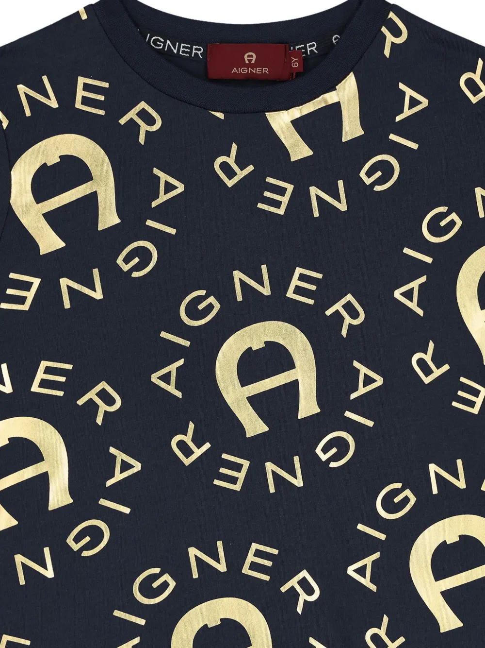 Aigner Kids T-shirt met logoprint Blauw