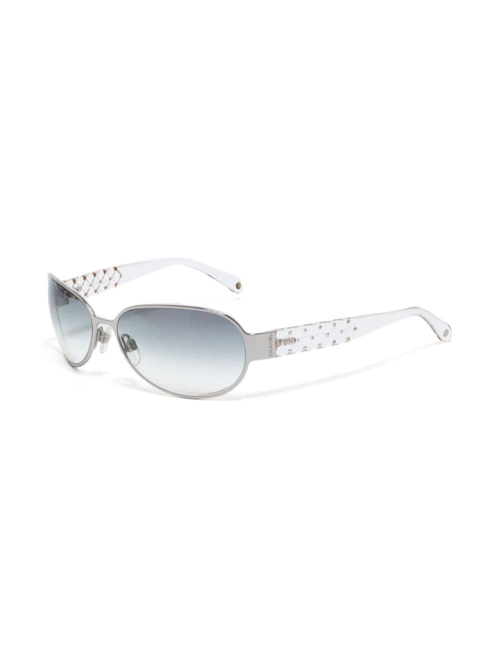 CHANEL Pre-Owned diamond-quilted sunglasses - Grijs