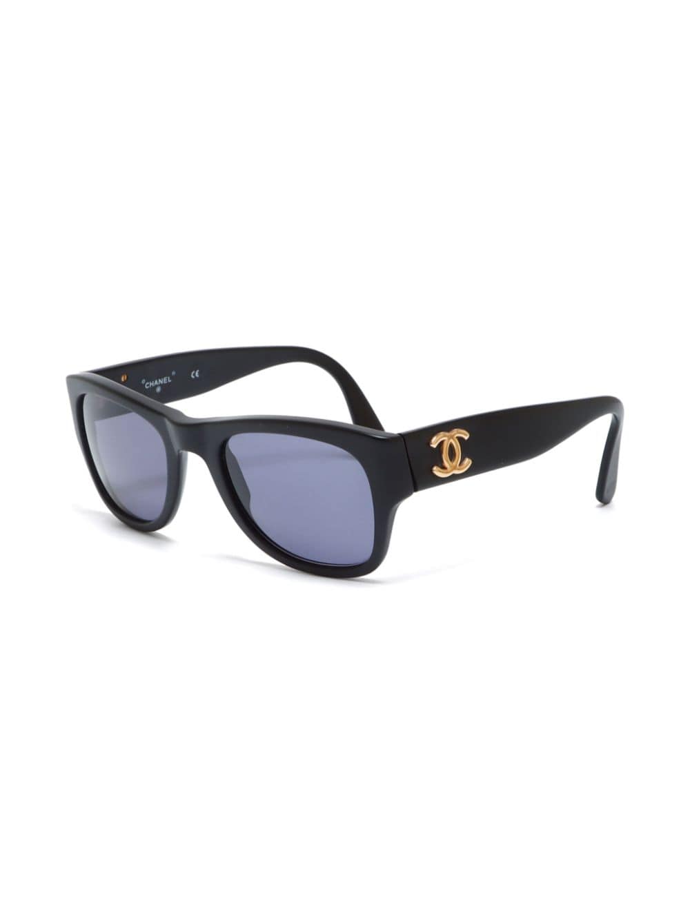 CHANEL Pre-Owned CC square-frame sunglasses - Zwart