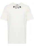 MSGM logo-print T-shirt - Neutrals