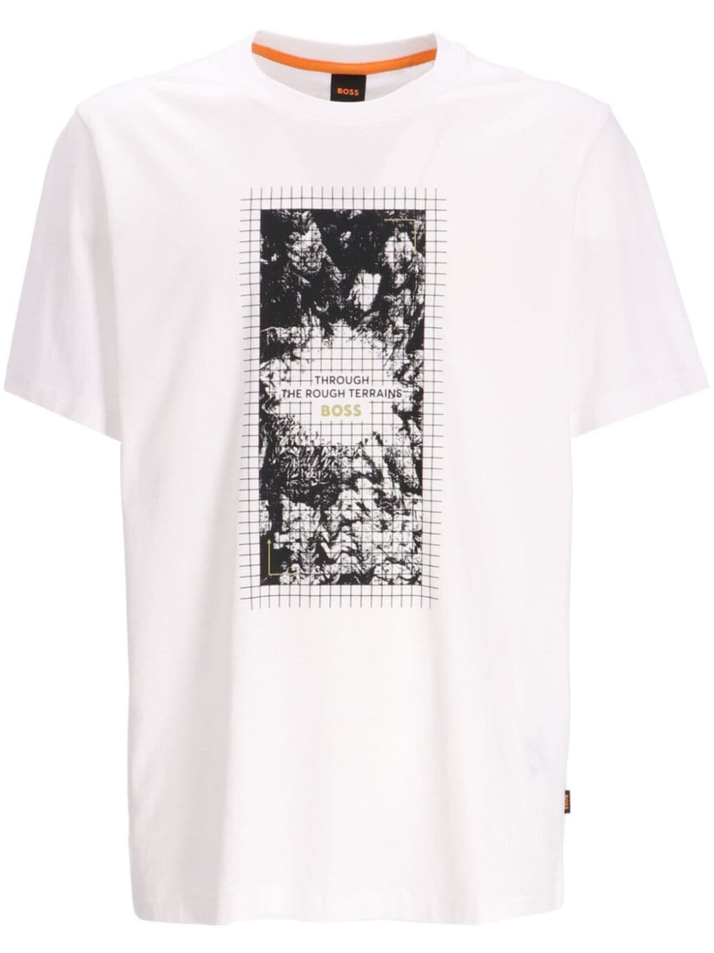 Shop Hugo Boss Metropolitan Cotton T-shirt In White