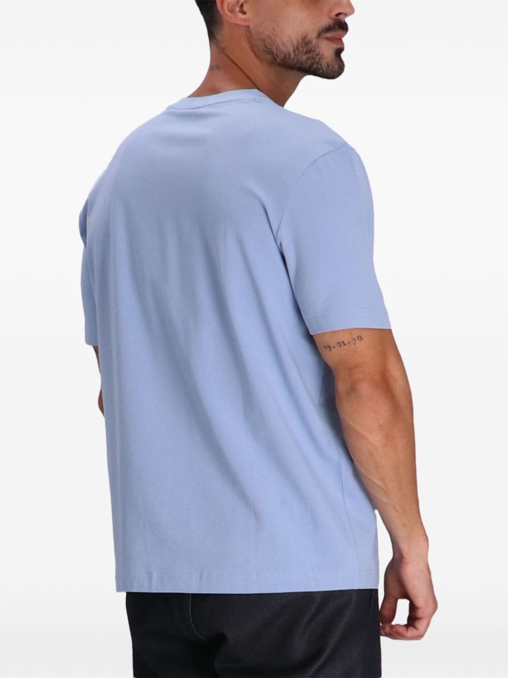 Shop Hugo Boss Logo-print T-shirt In Blue