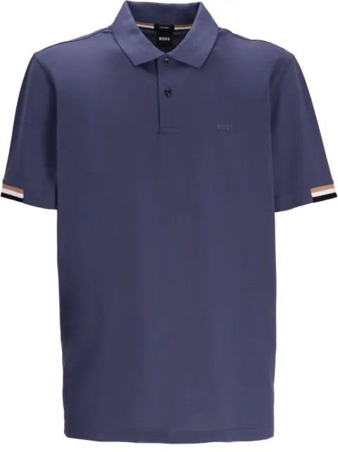 BOSS logo-embossed polo shirt