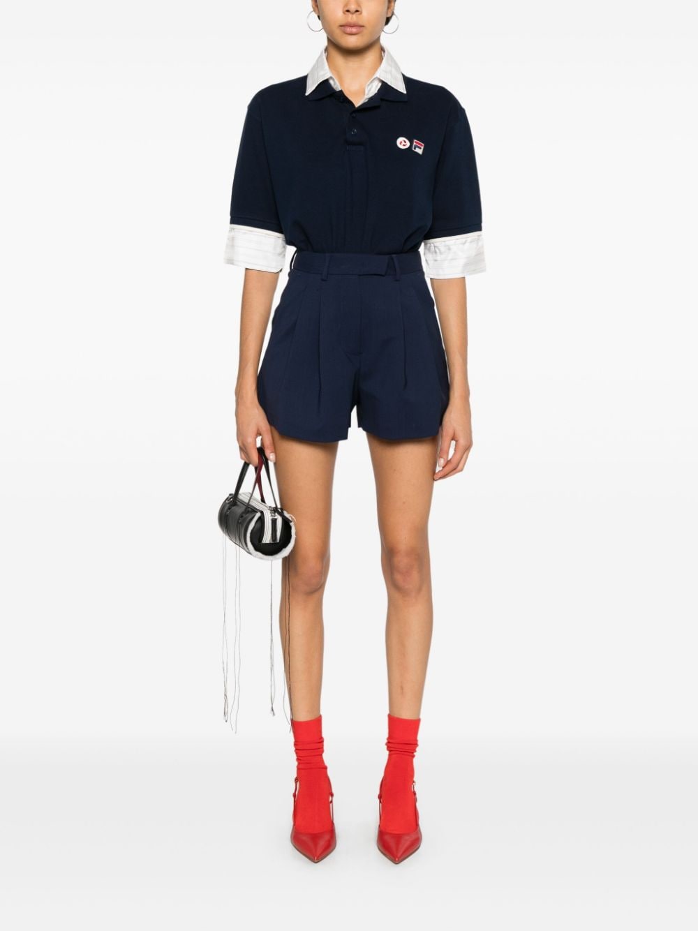 MSGM Shorts met plooidetail - Blauw