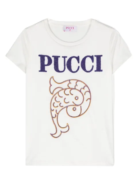 PUCCI Junior terrycloth-logo T-shirt